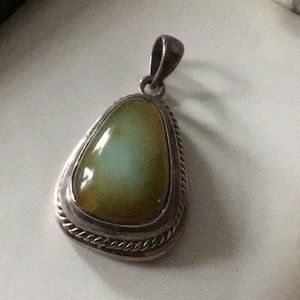 Beautiful Green Adventurine/Sterling Silver Pendant